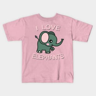 I love elephants Kawaii Baby Elephant. Kids T-Shirt